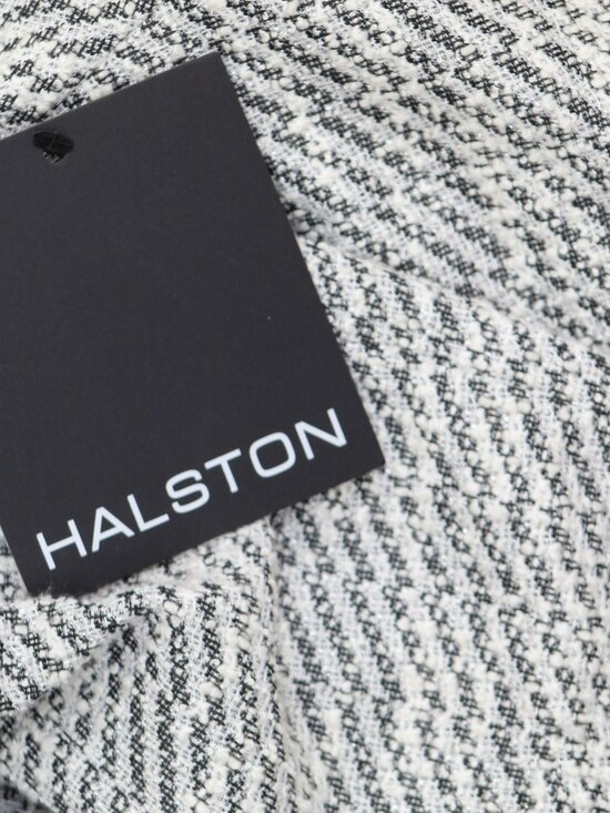 Halston Black Mid Rise Boucle Skinny Pants Hi475A4G Cream Xl Sz XL main image 6